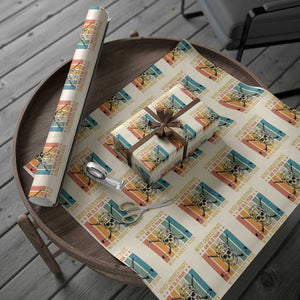 Retro Ice Hockey Player Wrapping Paper Roll Funny Never Underestimate An Old Man TS12 Beige Print Your Wear