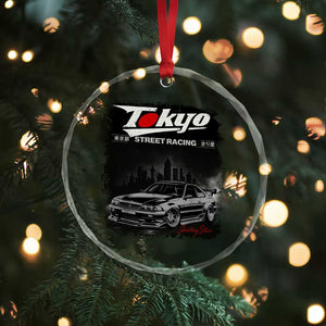 Retro JDM Drift Car Crystal Glass Ornament Japanese Tokyo Japan Drifting Race Car TS10 Print Your Wear