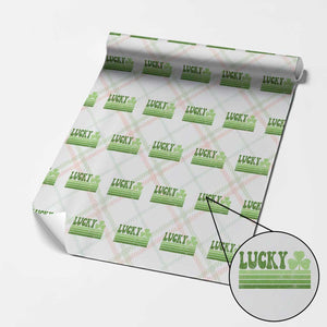 Retro Lucky Wrapping Paper Roll St Patricks Day Irish Shamrock TS10 Christmas Plaid Print Your Wear