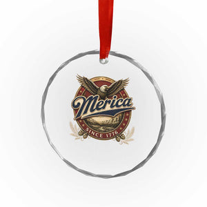Retro Merica Eagle 4th Of July Crystal Glass Ornament Vintage 1776 Independence Day TS10 Print Your Wear