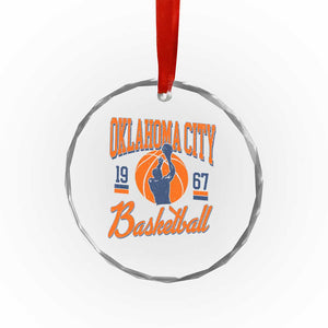 Retro Oklahoma City Basketball Crystal Glass Ornament Vintage OKC Since 1967 Hoops Lover Sports Fan TS02 Print Your Wear