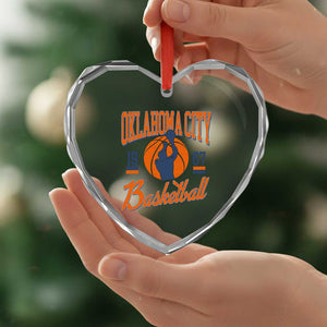 Retro Oklahoma City Basketball Heart Crystal Glass Ornament Vintage OKC Since 1967 Hoops Lover Sports Fan TS02 Print Your Wear
