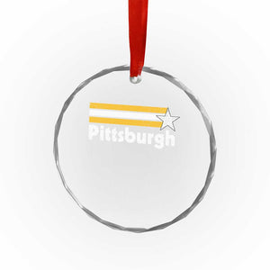 Retro Pittsburgh Crystal Glass Ornament Vintage Pennsylvania Stripes 70s 80s 90s TS10 Print Your Wear