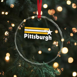 Retro Pittsburgh Crystal Glass Ornament Vintage Pennsylvania Stripes 70s 80s 90s TS10 Print Your Wear