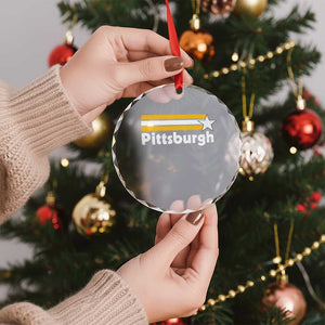 Retro Pittsburgh Crystal Glass Ornament Vintage Pennsylvania Stripes 70s 80s 90s TS10 Print Your Wear