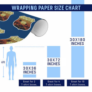 Retro Route Highway 66 Wrapping Paper Roll Vintage Americana Road Trip TS12 Print Your Wear