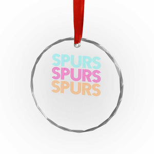 Retro Spurs Name Crystal Glass Ornament Vintage Sports Fan Gift