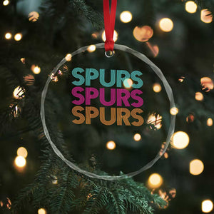 Retro Spurs Name Crystal Glass Ornament Vintage Sports Fan Gift