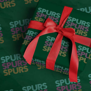 Retro Spurs Name Wrapping Paper Roll Vintage Sports Fan Gift