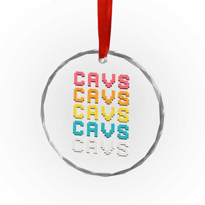 Retro Stacked Block Cavs Name Colorful Toy Brick Crystal Glass Ornament for Sports Fan TS02 Print Your Wear