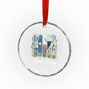 Retro Strong Texas Crystal Glass Ornament Bluebonnets Longhorn Cowboy Western Pride TS02 Print Your Wear