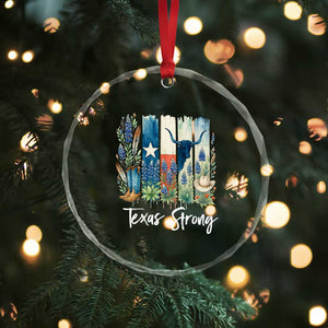 Retro Strong Texas Crystal Glass Ornament Bluebonnets Longhorn Cowboy Western Pride TS02 Print Your Wear