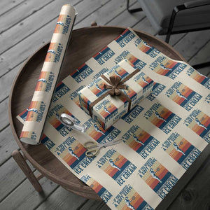 Retro Tennis Player Gift Wrapping Paper Roll If You Wanted Soft Serve Gone For Ice Cream TS12 Beige Print Your Wear