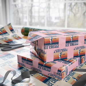 Retro Tennis Player Gift Wrapping Paper Roll If You Wanted Soft Serve Gone For Ice Cream TS12 Light Pink Print Your Wear