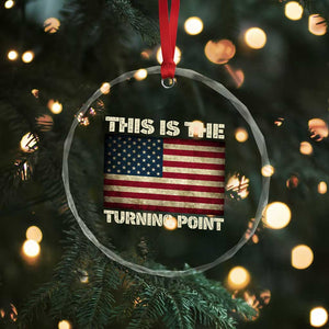 Retro This is The Turning Point Crystal Glass Ornament Vintage USA Freedom Patriotic America Flag TS10 Print Your Wear