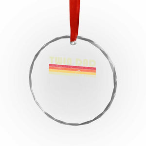 Retro Twin Dad Crystal Glass Ornament Make It A Double Vintage Cool 70s 80s Style Sunset TS10 Print Your Wear