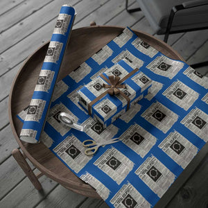 Retro Vintage Science Magazine Total Solar Eclipse 2024 Wrapping Paper Roll Historic Totality Astronomy Geek Memorabilia TS02 Blue Print Your Wear