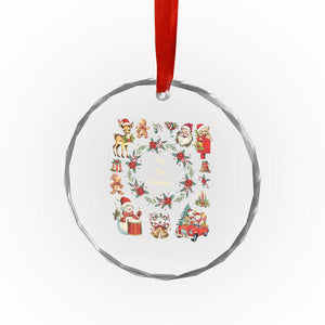 Retro Vintage Xmas Crystal Glass Ornament Tis The Season Santa Hat Xmas Wrealth TS11 Print Your Wear