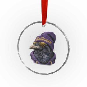 RF Football Lover Crystal Glass Ornament Vintage Maryland Edgar Allan Poe The Flock Game Day TS10 Print Your Wear