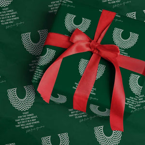 RGB Inspirational Quotes Wrapping Paper Roll Fight For The Things You Care About TS02 Green Print Your Wear