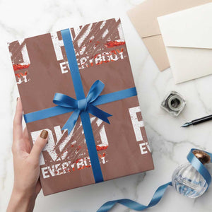 RKO Everybody Wrapping Paper Roll Grunge Blood Stained Scratch Mark TS11 Mocha Print Your Wear