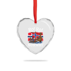 Ro Ro Norway Viking Row Heart Crystal Glass Ornament Norwegian Flag Longship for Norge Football Fan TS11 Print Your Wear