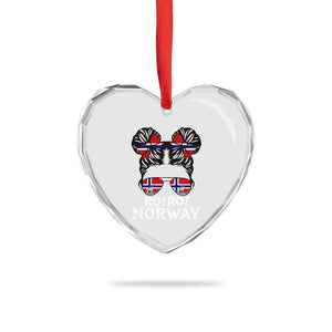 Ro Ro Norwegian Viking Ship Messy Bun Girl Heart Crystal Glass Ornament TS14 Print Your Wear