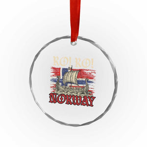 Ro Ro Norwegian Viking Ship Norway Flag Crystal Glass Ornament TS14 Print Your Wear
