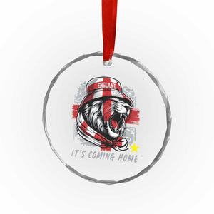 Roaring Lions England Football Pride Crystal Glass Ornament Retro Patriotic Soccer British Football Fans TS02 Print Your Wear
