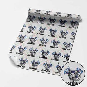 Roaring Scottish Lion Crest Wrapping Paper Roll Thistle Scotland Flag Emblem for Brave Highlanders TS02 Christmas Plaid Print Your Wear