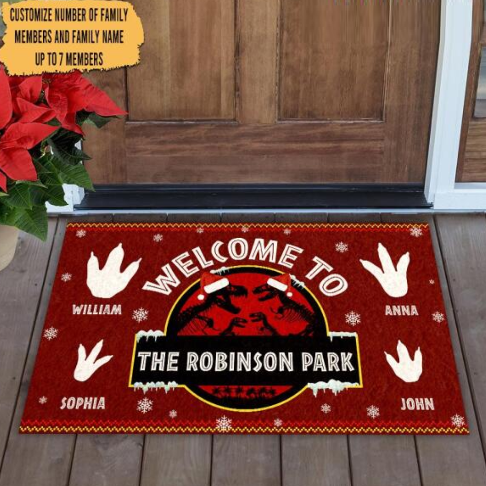 Personalized Welcome To The Robinson Park Doormat Christmas Gift For Family CTM Custom - Printyourwear