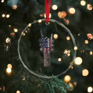 Rock On Skeleton Hand Guitar Crystal Glass Ornament Retro American Flag Heavy Metal Guitarist TS10 Print Your Wear