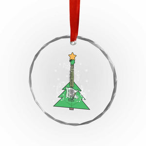 Rockin' Xmas Tree For Guitarist Music Lover Crystal Glass Ornament TS09 Print Your Wear