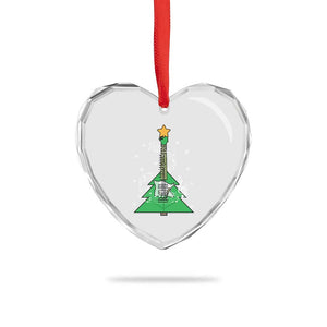 Rockin' Xmas Tree For Guitarist Music Lover Heart Crystal Glass Ornament TS09 Print Your Wear