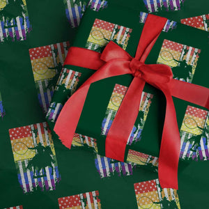 Rodeo Gay Cowboy Western LGBTQ Rainbow Flag Wrapping Paper Roll