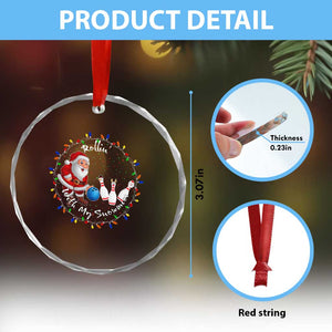 Rollin With My Snowmies Crystal Glass Ornament Bowling Xmas Gift TS12 Print Your Wear