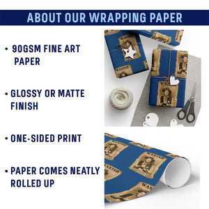 Ronald Reagan Cowboy Retro American President Wrapping Paper Roll Robbing The Poor GIving To Te Rich TS14 Print Your Wear