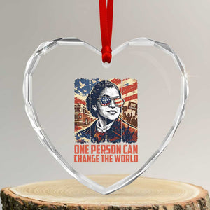 Rosa Parks Civil Rights Legacy Heart Crystal Glass Ornament One Person Can Change The World TS12 Transparent Glass 3'' Heart Print Your Wear