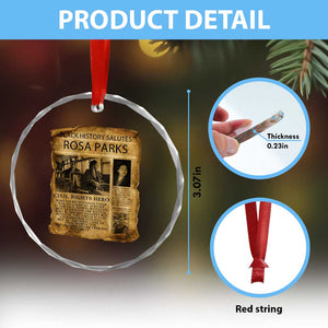 Rosa Parks Crystal Glass Ornament Female Empowerment History Gift TS12 Print Your Wear