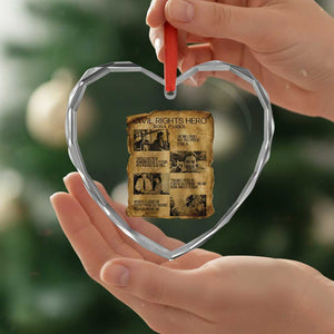 Rosa Parks Quote Heart Crystal Glass Ornament Civil Rights History Hero TS12 Print Your Wear
