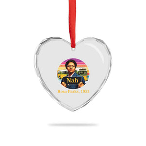 Rosa Parks Quote Heart Crystal Glass Ornament The Only Tired I Was Was Tired Of Giving In TS12 Print Your Wear