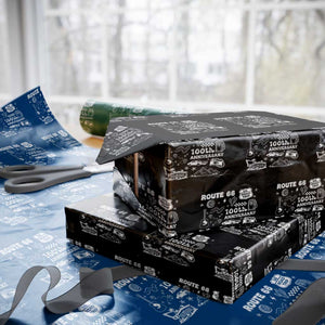 Route Highway 66 100th Anniversary Wrapping Paper Roll The Mother Road Centennial TS12 Black Print Your Wear