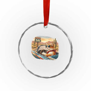 Route Highway 66 Cat Crystal Glass Ornament Americana Road Trip TS12 Print Your Wear