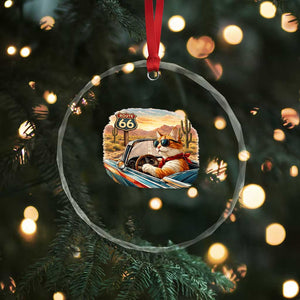 Route Highway 66 Cat Crystal Glass Ornament Americana Road Trip TS12 Print Your Wear