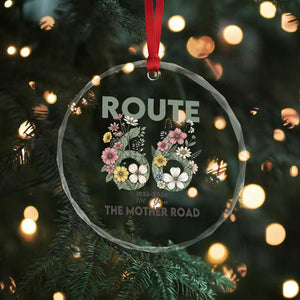 Route Highway 66 Crystal Glass Ornament Floral Centennial 100 Year Anniversary TS12 Print Your Wear