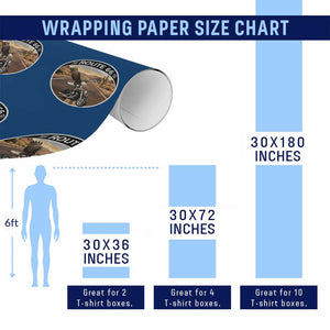 Route Highway 66 Motorcycle Eagle Wrapping Paper Roll Americana Adventure TS12 Print Your Wear