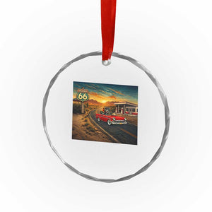 Route Highway 66 Raccoon Crystal Glass Ornament Americana Road Trip TS12 Print Your Wear