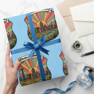 Route Highway 66 Tulsa Oklahoma Wrapping Paper Roll Mother Road Travel Gift
