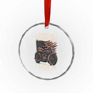 Route Highway 66 Turns 100 I Turn 35 Crystal Glass Ornament Vintage 1991 American Clasic V-Twin Motorcycle Lover 35th Birthday Gift
