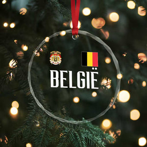 Royal Coat of Arms Belgie Crest Graphic Crystal Glass Ornament Traditional Belgium Belgian Flag and Lion Heritage Pride Gift TS02 Print Your Wear